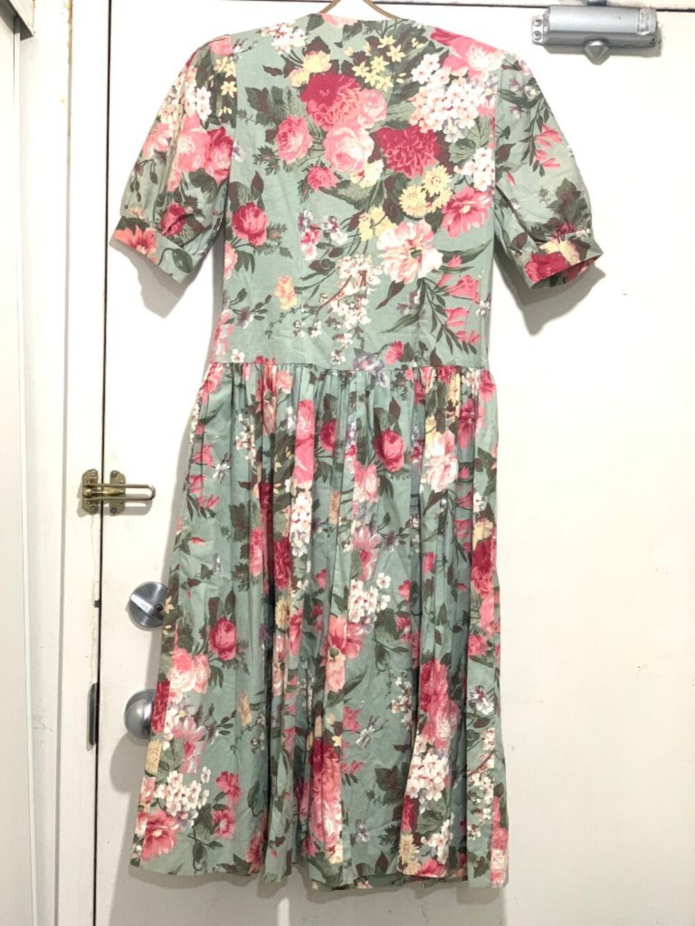VINTAGE COTTON FLORAL MAXI DRESSES SIZE S - Picture 6 of 9